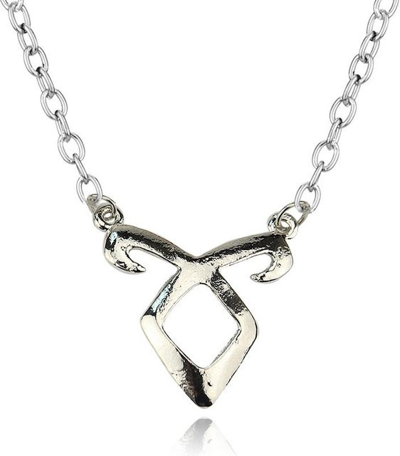 Mortal Instruments Halskette, Silber, Symbol Anhänger, Unisex - Bild 1