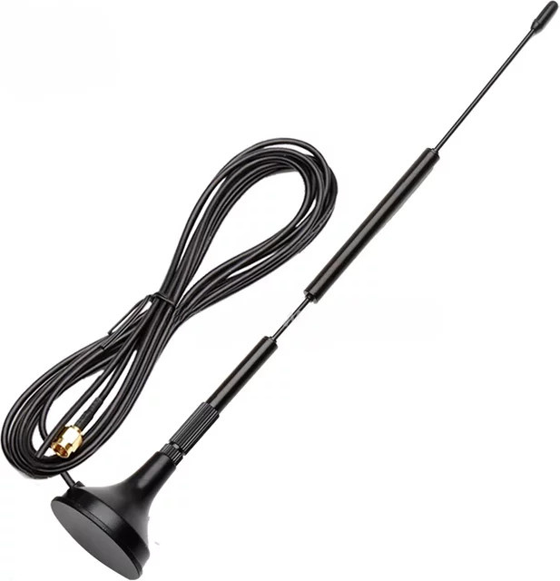 NOWEPOCH LoRa-Antenne 433 MHz mit 12 dBi Verstärkung, magnetische Antenne mit 3 m RG174 Kabel und SMA-Stecker, Schwarz - Bild 1