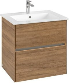 V&B Waschtischunterschrank Collaro mit Waschtisch und LED-Beleuchtung B/T/H: 61,1 x 48 x 61,1 cm - Bild 1
