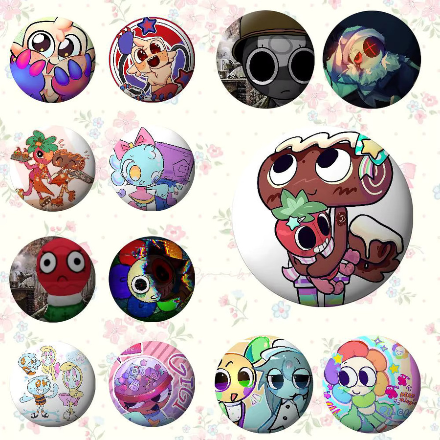Bilibili Astro Goob Pebble Meme Metallabzeichen als runder Soft Button Pin in Multicolour - Bild 4
