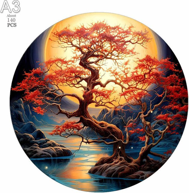 Wucifang Bags Schöne Landschaft Holz-Puzzle, ab 14 Jahren - Bild 1