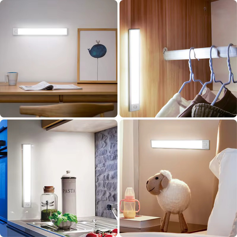 LANGYUE Küchen-LED-Lampe mit Bewegungssensor und Dimmer, USB-aufladbare Schrankbeleuchtung in Weiß, Warmweiß - Bild 4