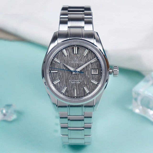 CRONOS Herren-Taucheruhr, Automatik, Edelstahl, 36 mm, Silber, 10 ATM - Bild 1