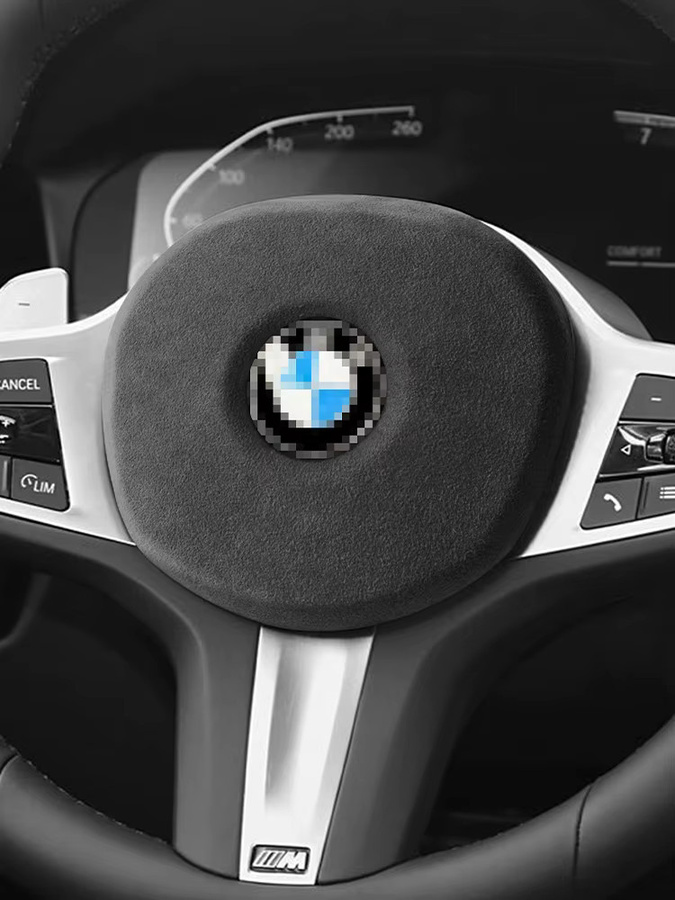 Alcantara Stil Lenkrad Panel Abdeckung für BMW G-Chassis in Schwarz Anti-Scratch Tuning Zubehör - Bild 4