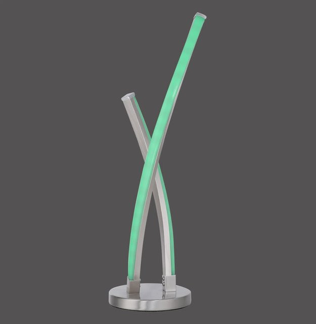 Just Light. smarte LED Tischleuchte LOLAsmart-Swing in Stahlfarben, RGB, WLAN-kompatibel mit Fernbedienung, B/T/H: 13 x 48,5 cm - Bild 1