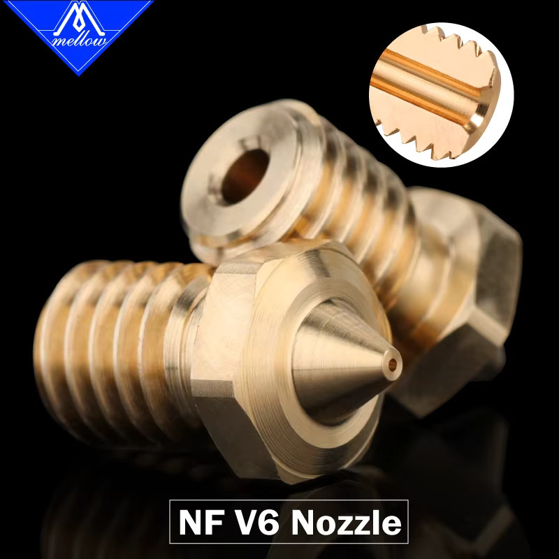 Mellow NF Messing V6 Düse für DIY 3D Drucker Hotends und Sonnenaufgang Extruder in Gold - Bild 3