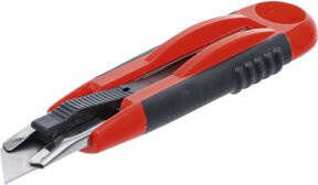 BGS Do it yourself Sicherheits-Kartonmesser 50614 mit automatischer Klingenrückführung und ABS- sowie TPR-Kunststoffgriff, 14 cm - Bild 1