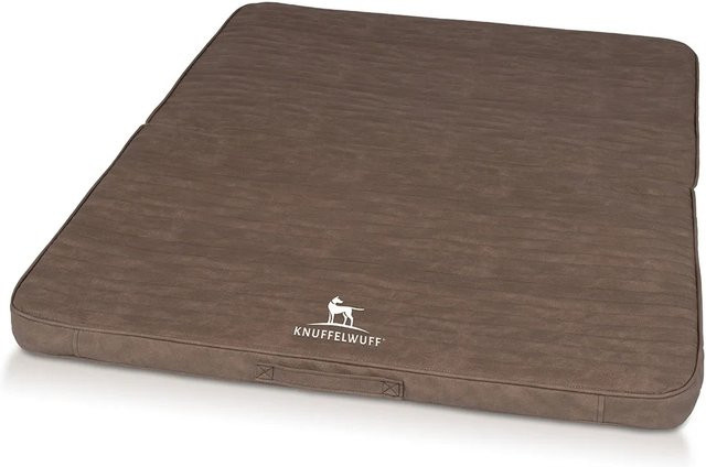 Knuffelwuff Hundematte Roanoke Orthopädisch Faltbar aus Kunstleder Braun B: 120 cm, T: 100 cm - Bild 1