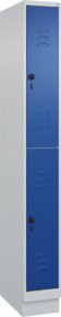 C+P Doppelstock-Spind Classic PLUS mit Sockel, 1 Abteil, Farbe: Enzianblau, B/T/H: 50 x 25 x 195 cm - Bild 1