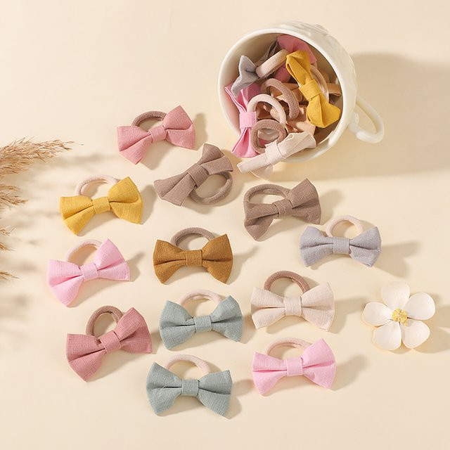 BABY BOWS Mini-Schleifen-Haargummis, 20er Set, Pastellfarben, Kinder - Bild 1