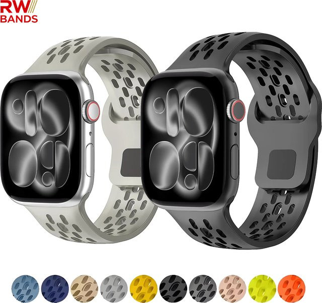RWBANDS Uhrenarmband Silikon, Schwarz, Unisex - Bild 1