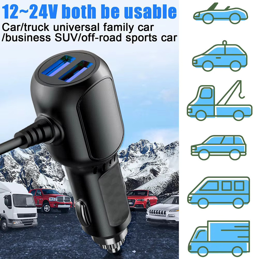 HP Micro-USB Ladekabel für Dash Cam und GPS in Schwarz - Bild 4
