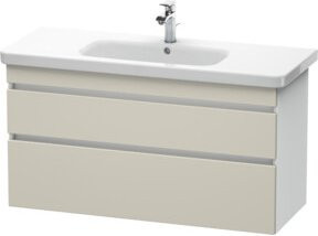 Duravit Waschtischunterschrank DuraStyle in Taupe/Weiß, wandhängend, 2 Schubladen, Breite: 113 cm, Tiefe: 44,8 cm, Höhe: 61 cm - Bild 1