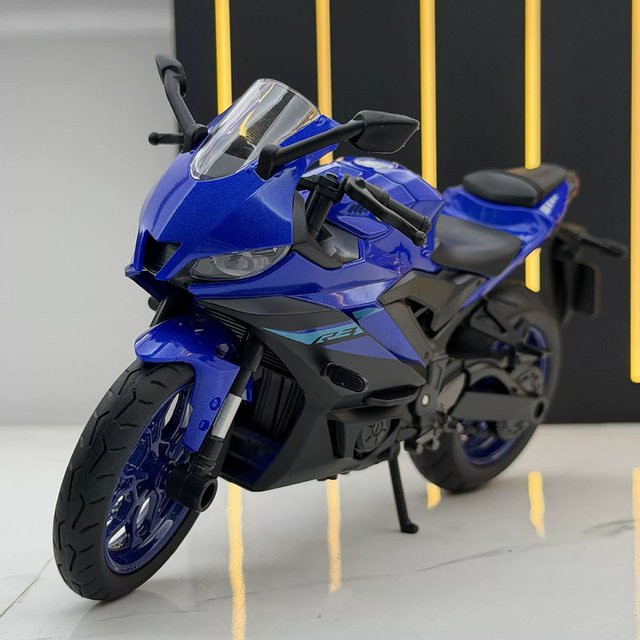 MAKEDA R3 R1 Legierung Motorrad Diecast Modell, 1:12, mit Licht und Lenkung - Bild 1