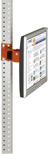 Manuflex ZB3630.2001 Monitorträger für UNIVERSAL und PROFI mit 80 mm Doppelgelenk und VESA-Adapter 100 mm in Rotorange RAL 2001 - Bild 1
