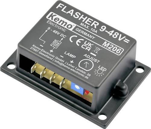 Kemo M206 Blinklicht Bausatz in Schwarz, Fertiggerät 9 V/DC bis 48 V/DC - Bild 1