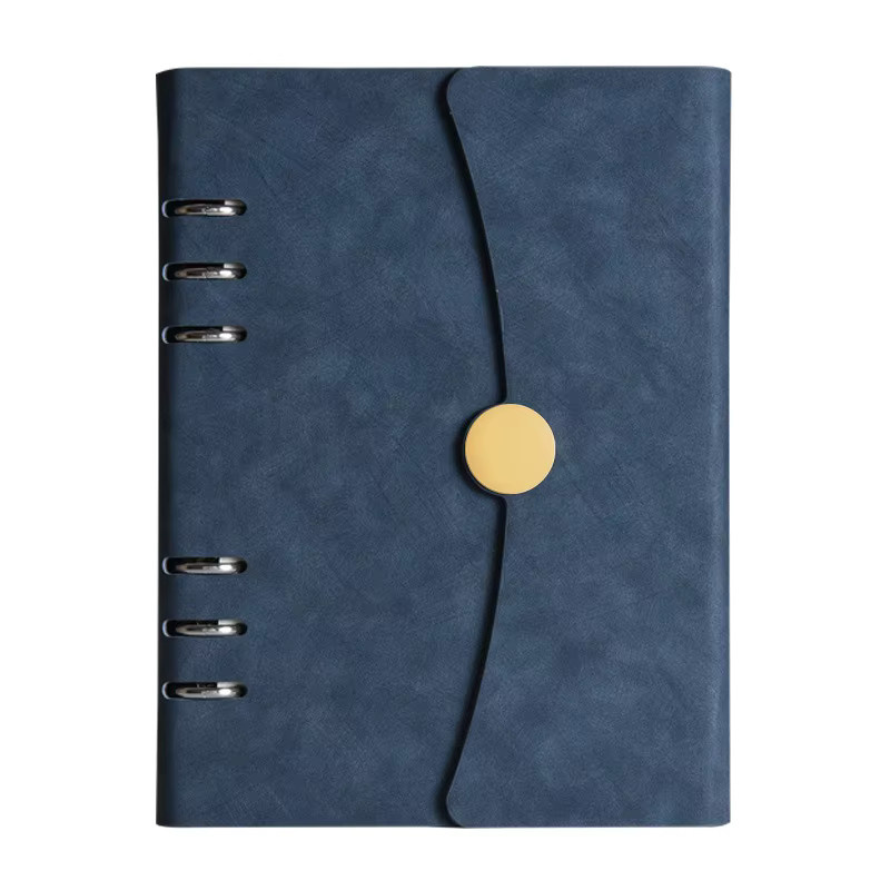 A5 Ringbuch Notizbuch aus PU-Leder mit 200 Blatt linierten Seiten, nachfüllbar, 6-Ring-System für Journaling und Zeichnen - Bild 6