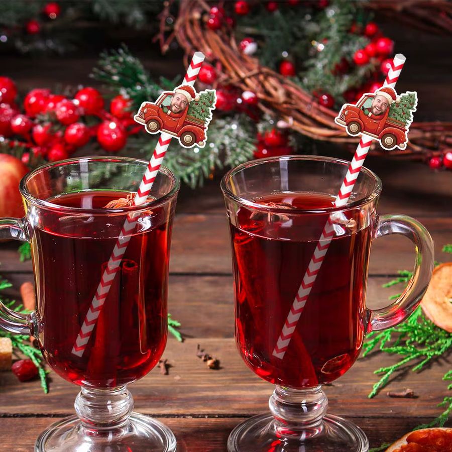 Cyuan Weihnachtsbaum-Dekorationsset mit Auto-Muster und Fotopapier für Banner, Aufkleber und Kuchen-Deko - Bild 4