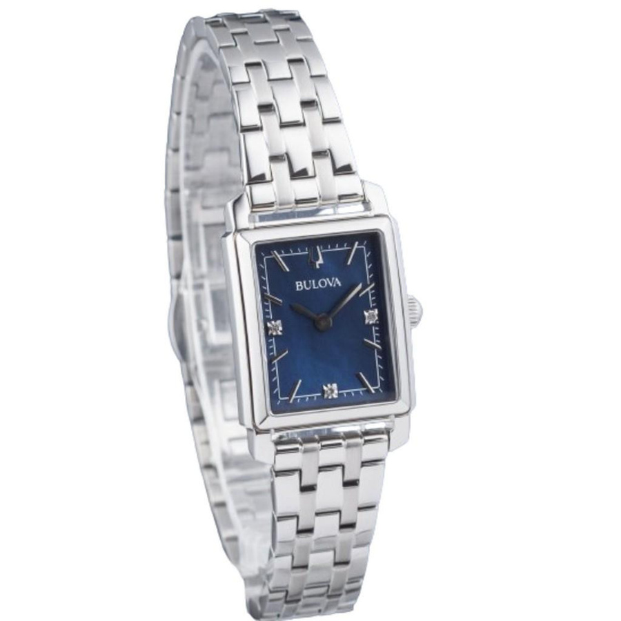 Bulova Damenuhr Edelstahl, Quarz, blaues Zifferblatt, 21 mm - Bild 3