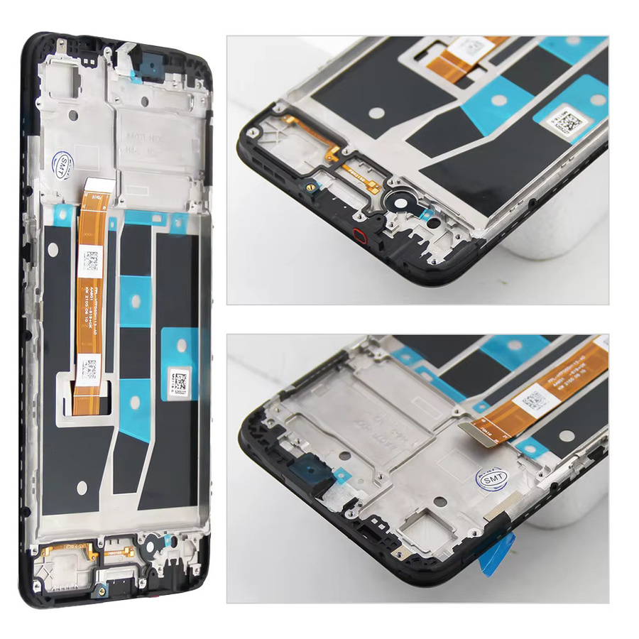 LCD Display Touchscreen Digitizer Montage mit Rahmen für OPPO A16 2021 CPH2269 und OPPO A16s CPH2271 in Schwarz, 6.52 Zoll - Bild 3