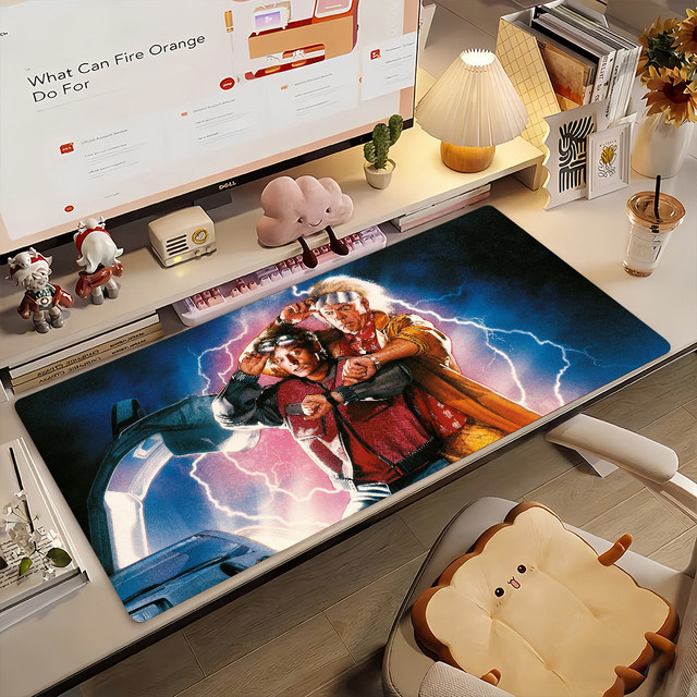Großes Gamer-Mauspad Zurück in die Zukunft in Multicolour, rutschfeste Schreibtischunterlage für Laptop und Büro - Bild 1