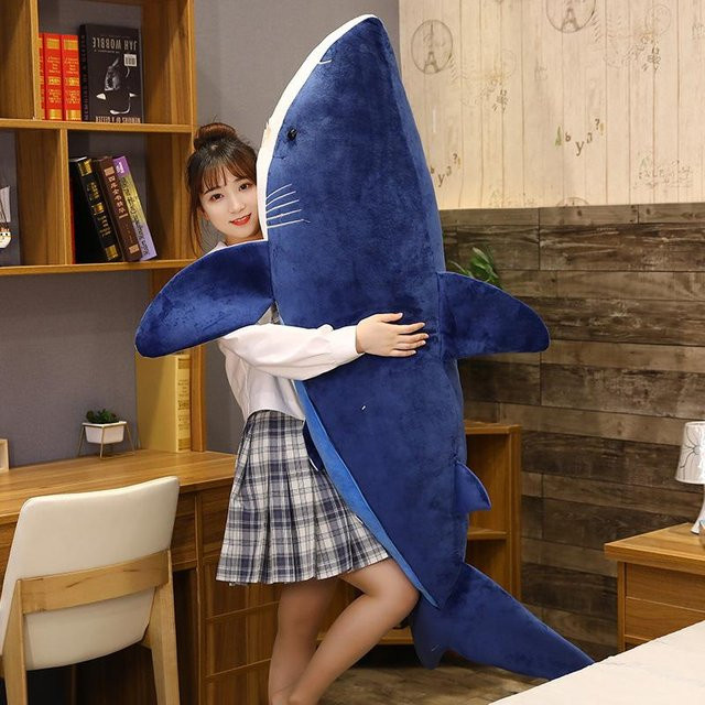 Yiran Health & Beauty Hai Plüsch, Tier Puppe, 90cm, Blau - Bild 1