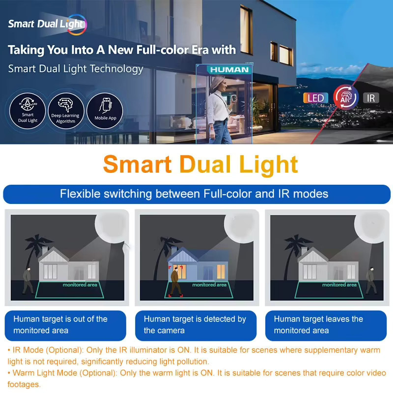 Hikvision ColorVu Smart Hybrid Light IP-Kamera DS-2CD1383G2-LIUF 8MP Netzwerkkamera in Weiß mit integriertem Mikrofon - Bild 4