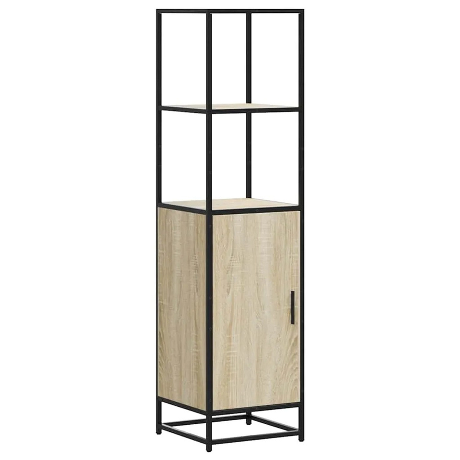 vidaXL Highboard Sonoma-Eiche mit Metall, Farbe Braun, B/T/H: 35,5 x 35 x 139 cm - Bild 2