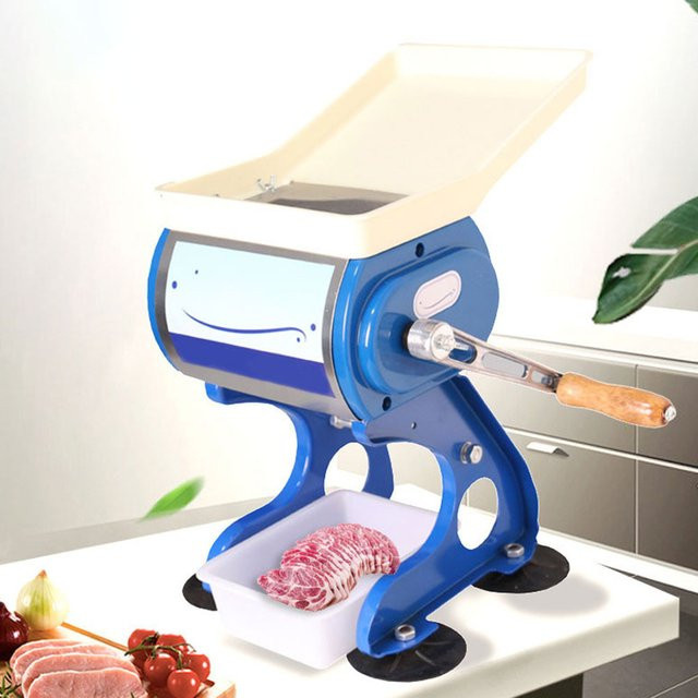 YunlinLi Fleischwolf Cutter mit Handkurbel in Blau für Haushalt und Küche - Bild 1