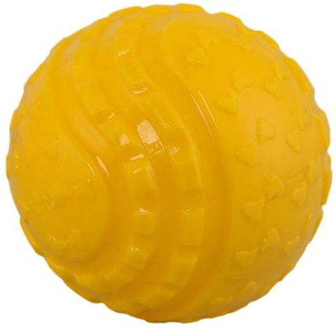 Pets Home Quietscheball Hundespielzeug, Gummiball, zitronengelb - Bild 1