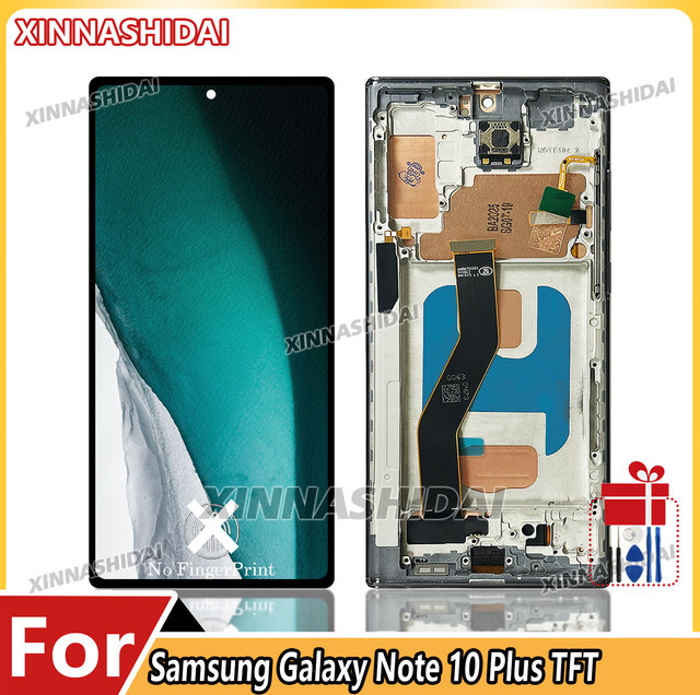 Samsung Galaxy Note 10 Plus N975 N976 Ersatz Display mit Touchscreen Digitizer Montage in Schwarz oder Silber - Bild 1