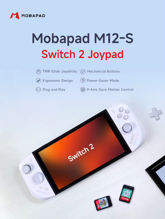 MOBAPAD M12 S Joycon Gaming-Controller für Nintendo Switch 2 mit TMR-Sticks und mechanischen Tasten in Weiß - Bild 2