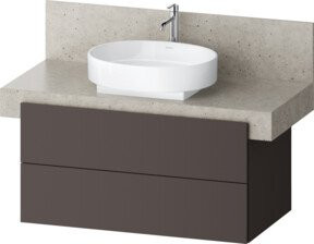 Duravit Waschtischunterschrank Balconn in Braun mit 2 Schränken, B/T/H: 100 x 57 x 52,2 cm - Bild 1
