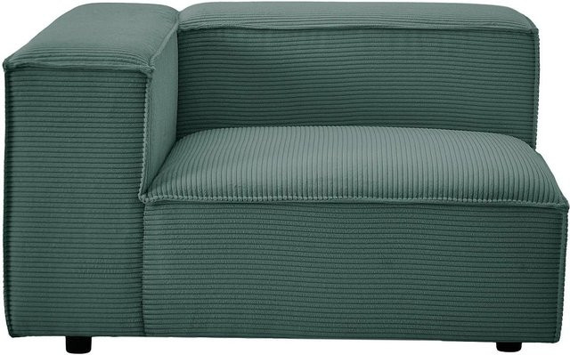 Vente-unique Sessel Ruzolo mit gerader Rückenlehne und Armlehnen in Grün aus Cord-Samt, Höhe: 121 cm - Bild 1