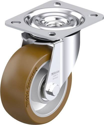 Blickle L-ALB 101K Stahlblech-Lenkrolle in Silber mit 100 mm Rad-Durchmesser und einer Tragfähigkeit von 250 kg - Bild 1