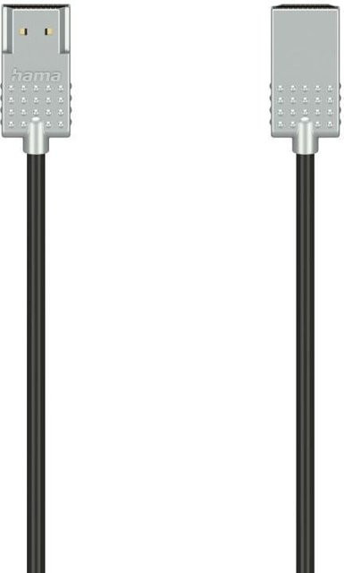 Hama High Speed HDMI Kabel Ultra-Slim in Silber-Schwarz mit 1,0 m Länge - Bild 1