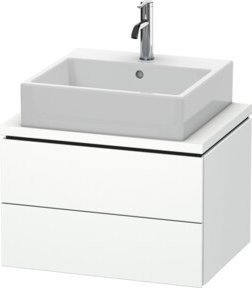 Duravit Waschtischunterschrank Compact L-Cube in Weiß Matt mit 2 Schubladen, B: 62 cm, T: 47,7 cm, H: 40 cm - Bild 1