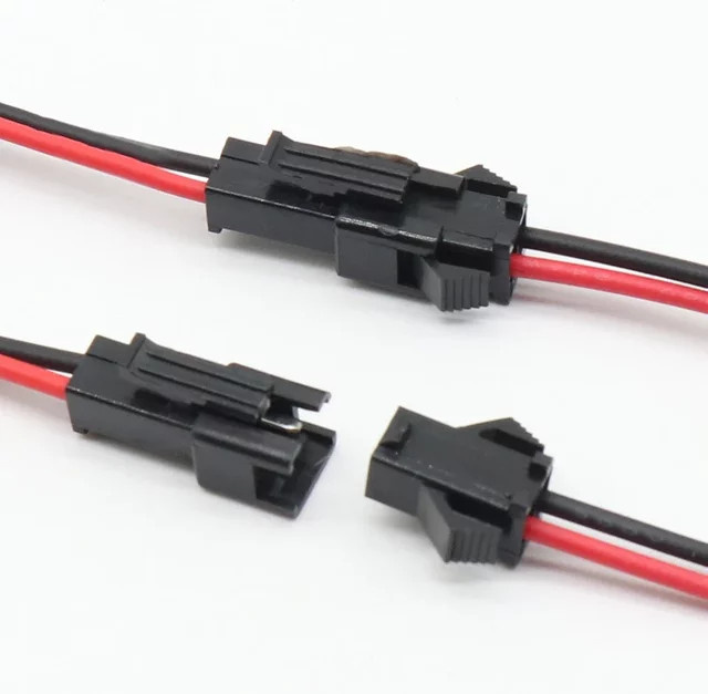 10 Paare JST SM 2 Pins Stecker Set mit männlichen und weiblichen Drahtsteckern, 15 cm Länge für LED Streifen und Lampen - Bild 1