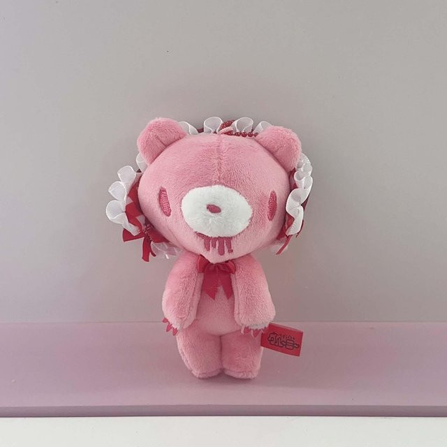 Yiran toy Bären-Kopfschmuck-Plüschtier-Schlüsselanhänger, 10cm, Rosa / Pink - Bild 1