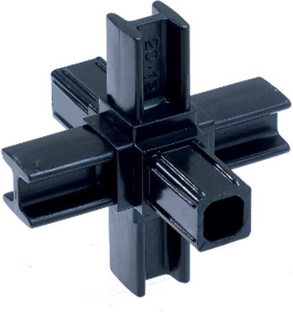 Arcansas Rohrverbinder aus Kunststoff mit Click-System in Schwarz Matt - Bild 1