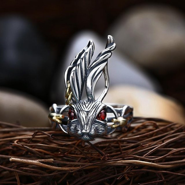 Tyagin Ring 925 Silber, Kaninchen, Damen - Bild 1