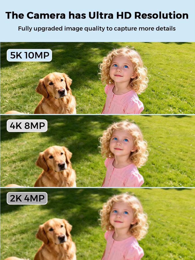 BESDER IP PTZ Outdoor Überwachungskamera mit Dual Screen, 10MP Wifi und 6MP AI Auto Tracking, Weiß - Bild 2