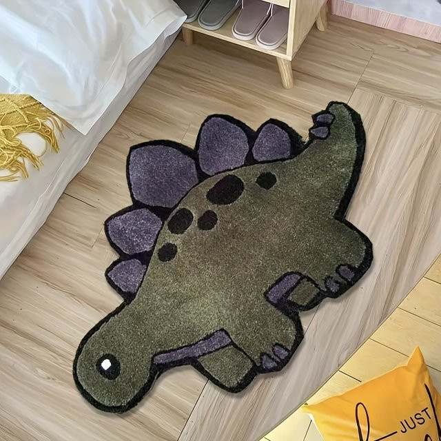 VIKAMA Cartoon-Dinosaurier-Teppich mit Kinder-Motiv, rutschfest und mehrfarbig, ideal für Wohnzimmer und Schlafzimmer - Bild 1