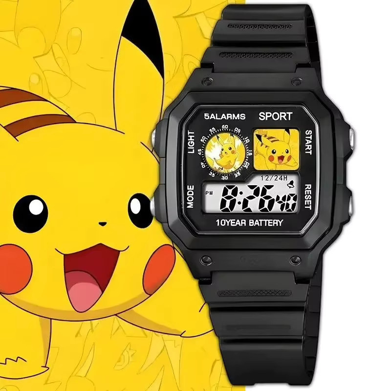 Bandai Digitaluhr Pokémon, Kunststoff, Schwarz, Weiß, Unisex - Bild 1