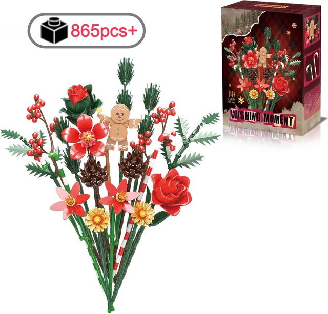 Yaafun Rosen Bouquet Bausteine Set, Kreative Weihnachten, Natur, Bunt / Mehrfarbig - Bild 1