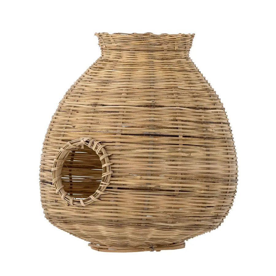 Bloomingville Laterne Ottine aus Bambus in Beige, Tischlaterne skandinavisch Design, Höhe: 26,0 cm, Breite: 25,0 cm, Tiefe: 25,0 cm - Bild 1