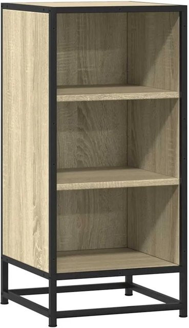 vidaXL Sideboard Sonoma-Eiche in Braun aus Holzwerkstoff und Metall mit industrieller Note, B/T/H: 35,5 x 35,5 x 76 cm - Bild 1