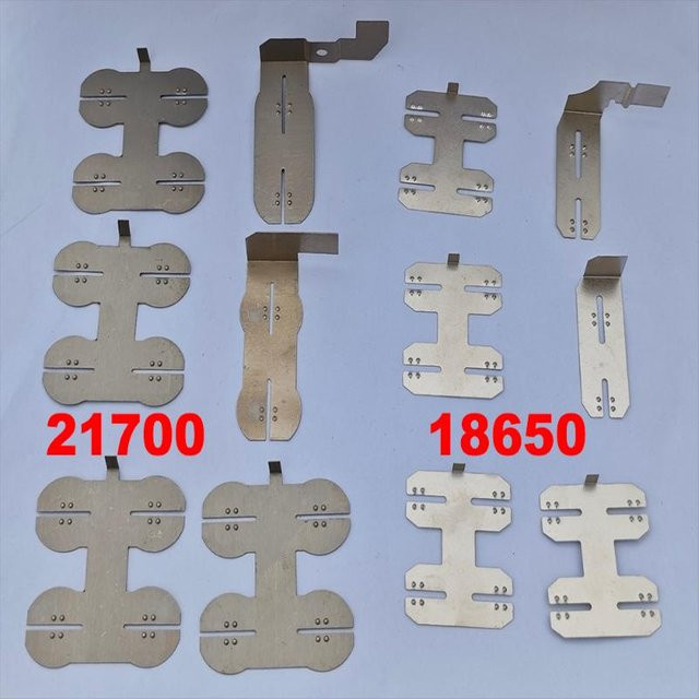 ESHYLALA DIY-Zubehör Set für 18V 18650 21700 Lithium-Batterien, Nickelblech Batteriezellenverbinder in Silber - Bild 1