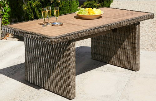 MERXX Gartentisch Toskana aus Akazienholz in Beige, B/T/H: 185 x 90 x 75 cm - Bild 1
