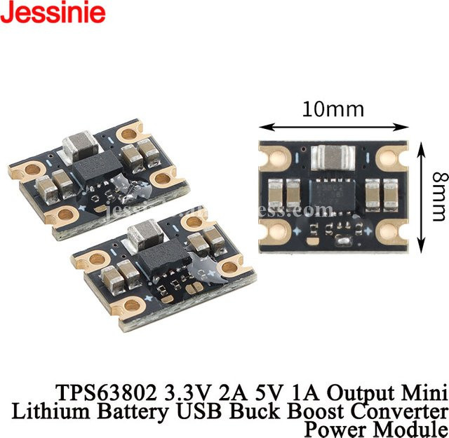 TPS63802 Mini Lithium-Batterie USB Buck-Boost-Modul Step-Up-Step-Down-Stromversorgungs-Konverterplatine in Schwarz - Bild 1